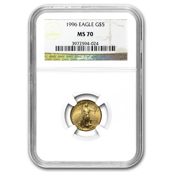1996 1/10 oz American Gold Eagle MS-70 NGC 1996 1/10 oz American Gold Eagle MS-70 NGC