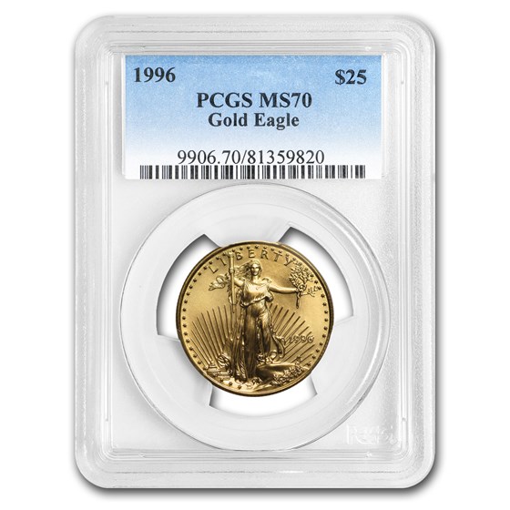 1996 1/2 oz American Gold Eagle MS-70 PCGS 1996 1/2 oz American Gold Eagle MS-70 PCGS