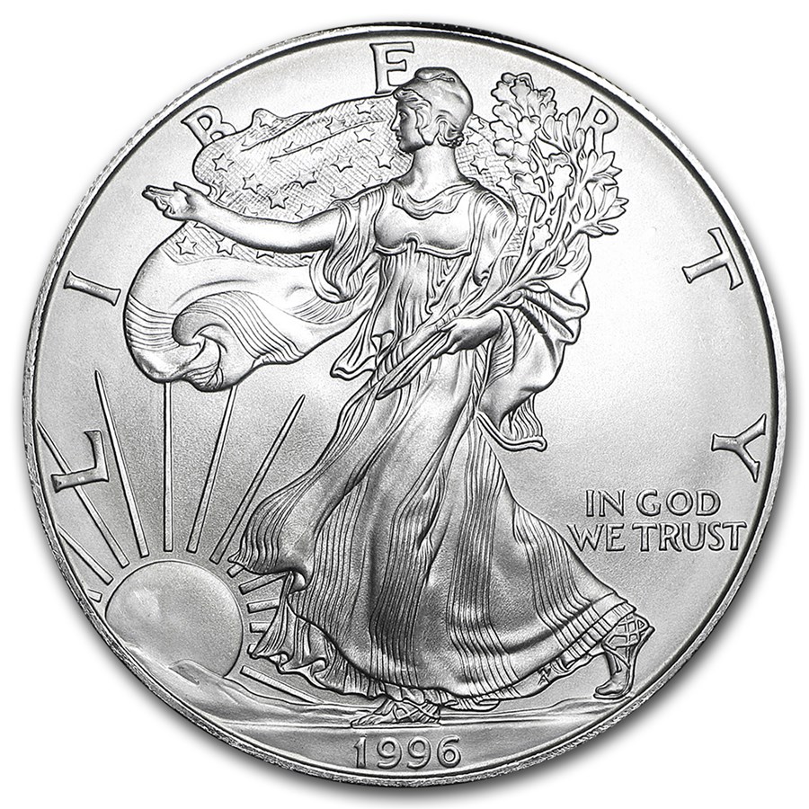 Buy 1996 oz Silver Eagle BU APMEX