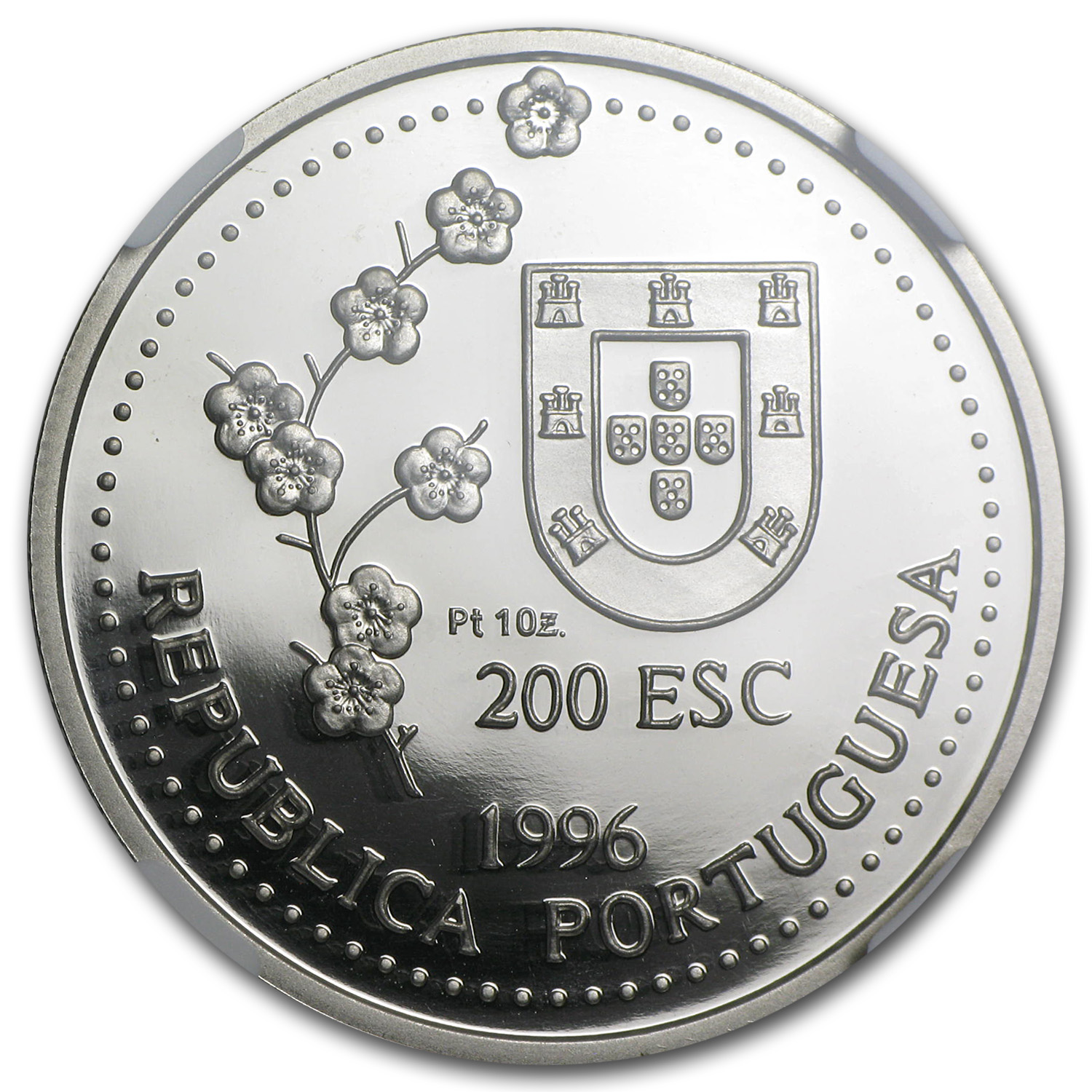 Buy 1996 1 oz Platinum 200 Escudos Discovery of Taiwan PF-69 NGC