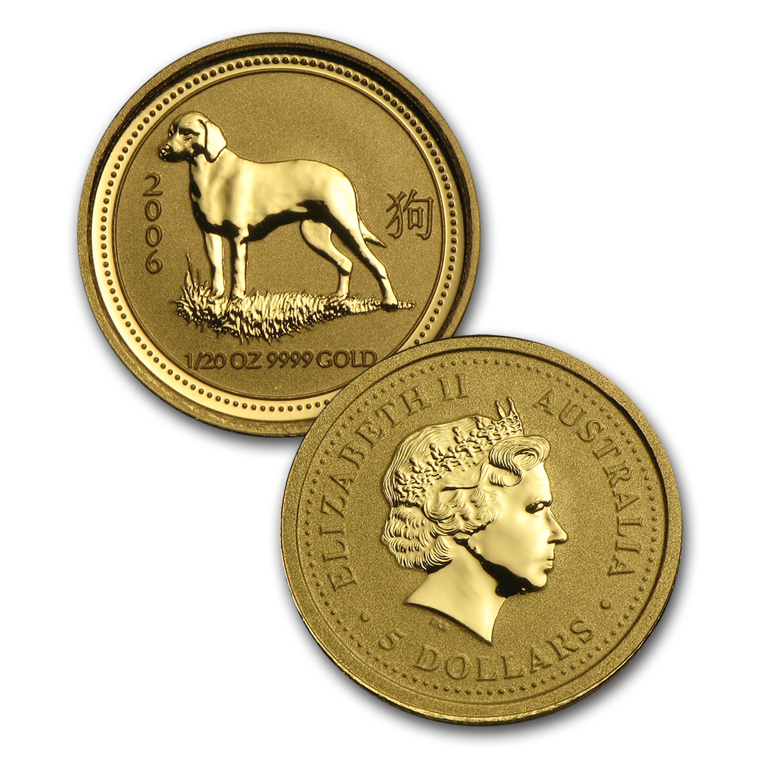 Buy 1996-2007 Australia 12-Coin 1/20 oz Gold Lunar Set BU (Series