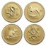 1996-2007 Australia 12-Coin 1 oz Gold Lunar Set BU (Missing Box)