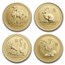 1996-2007 Australia 12-Coin 1 oz Gold Lunar Set BU (Missing Box)