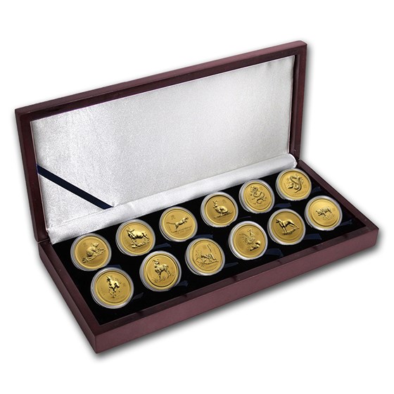 1996-2007 Australia 12-Coin 1 oz Gold Lunar Set BU (Series I) 1996-2007 Australia 12-Coin 1 oz Gold Lunar Set BU (Series I)