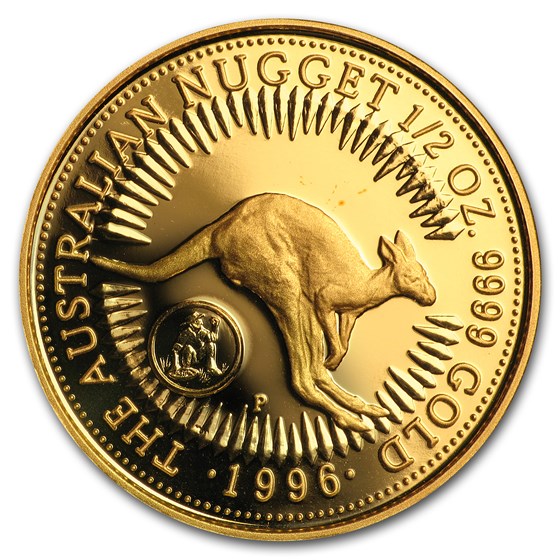 1996 Australia 1/2 oz Proof Gold Kangaroo (Prospector Privy)