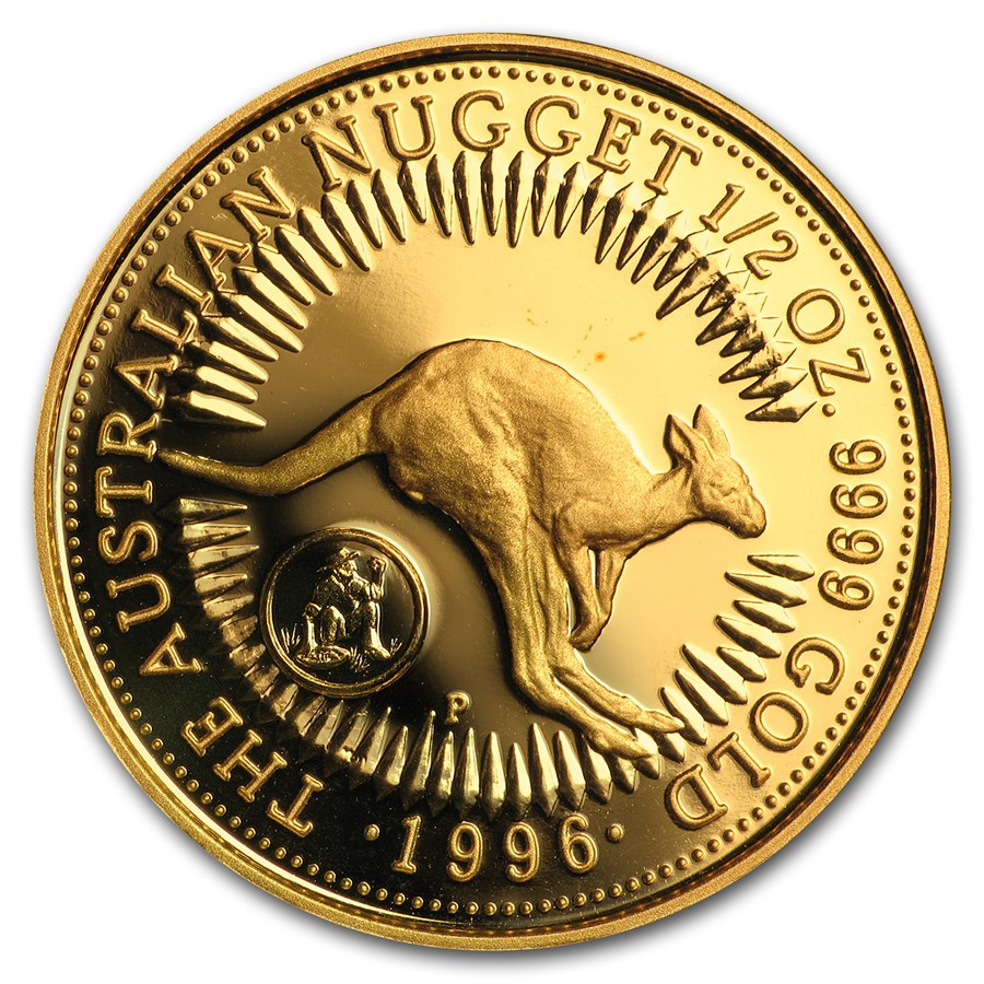 1996 Australia 1/2 oz Proof Gold Kangaroo (Prospector Privy)