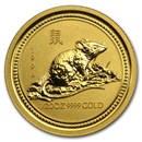 1996 Australia 1/20 oz Gold Lunar Rat (Series I)