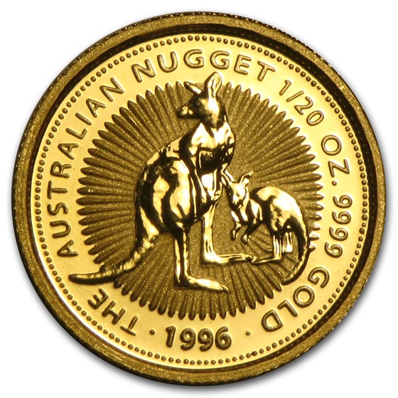1996 Australia 1/20 oz Gold Nugget 1996 Australia 1/20 oz Gold Nugget