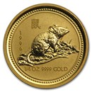 1996 Australia 1/4 oz Gold Lunar Rat (Series I)