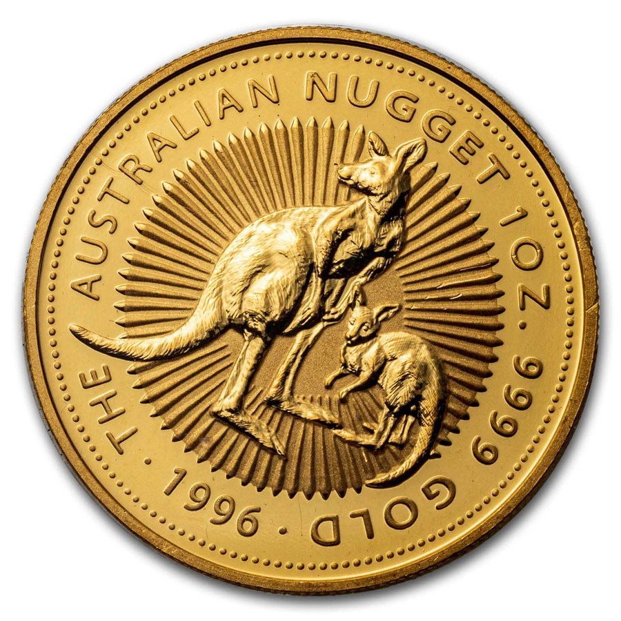1996 Australia 1 oz Gold Kangaroo BU