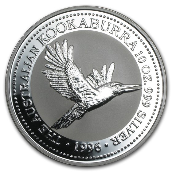 1996 Australia 10 oz Silver Kookaburra BU
