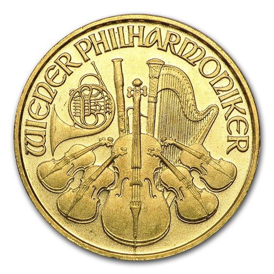 1996 Austria 1/10 oz Gold Philharmonic BU
