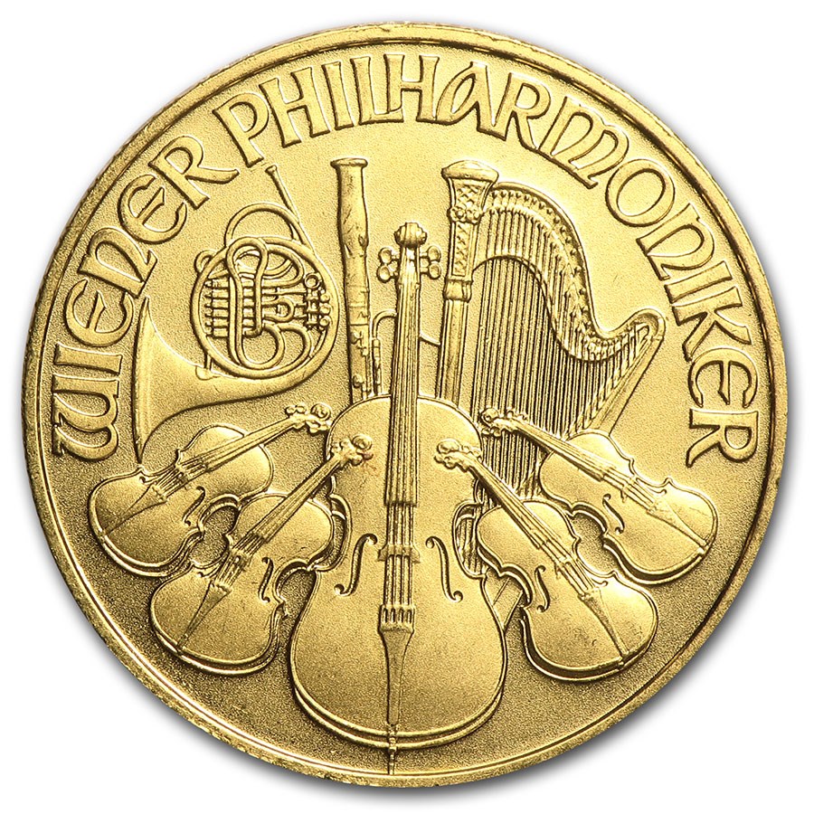 1996 Austria 1/4 oz Gold Philharmonic BU