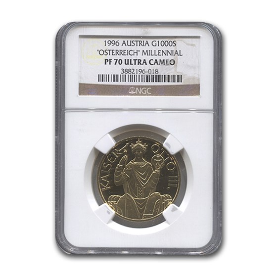1996 Austria 1000 Schillings Österreich Millennial PF-70 UCAM 1996 Austria 1000 Schillings Österreich Millennial PF-70 UCAM