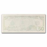 1996 (B-New York) $50 FRN CCU (Fr#2126-B) Missing Back Printing