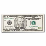 1996 (B-New York) $50 FRN CCU (Fr#2126-B) Missing Back Printing