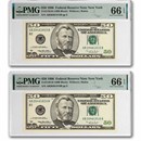 1996 (B-New York) $50 FRN CU-66 EPQ PMG (Fr#2126-B) 2 Cons.