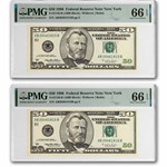 1996 (B-New York) $50 FRN CU-66 EPQ PMG (Fr#2126-B) 2 Cons.