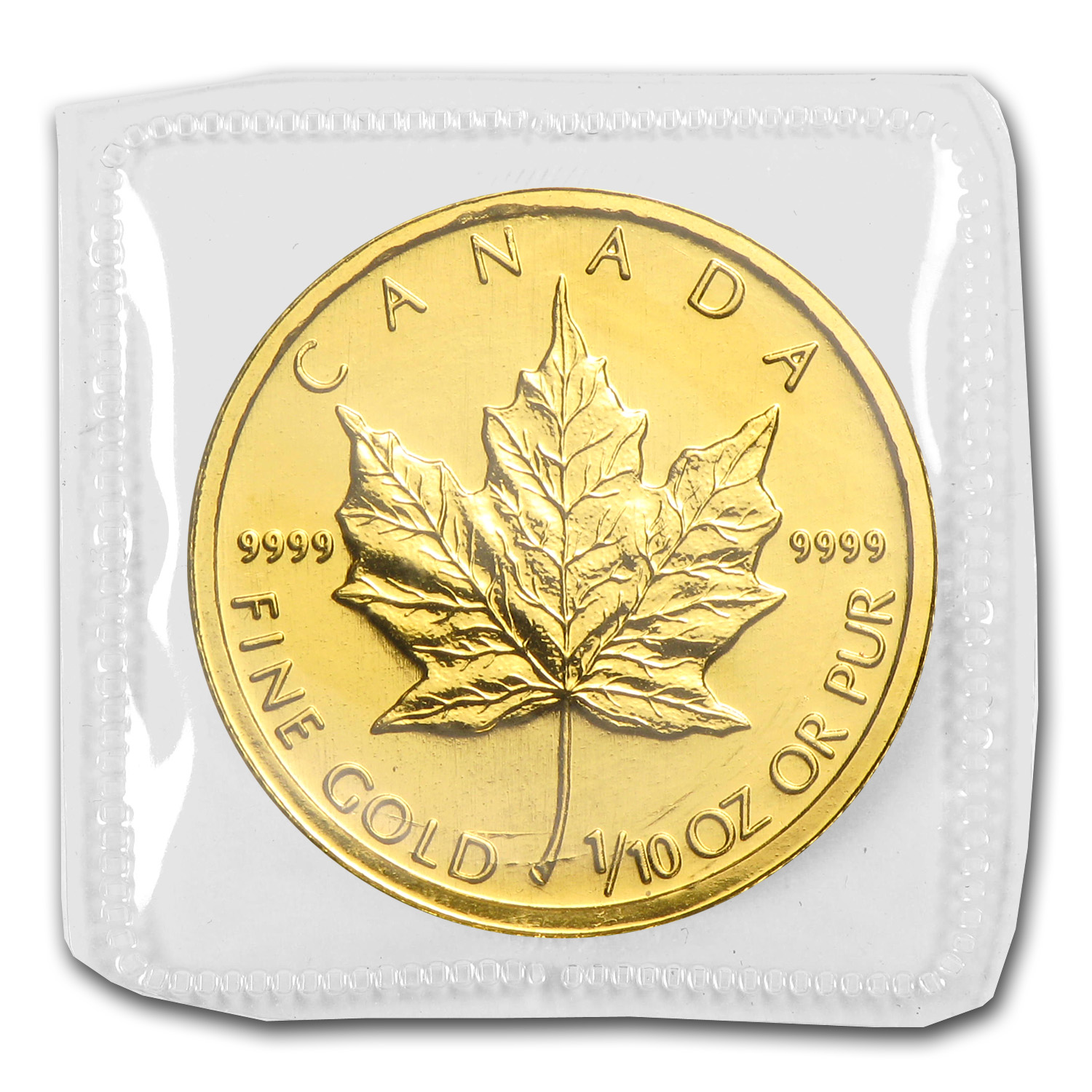 Buy 1996 Canadian 1/10 oz Gold Maple Leaf BU | APMEX