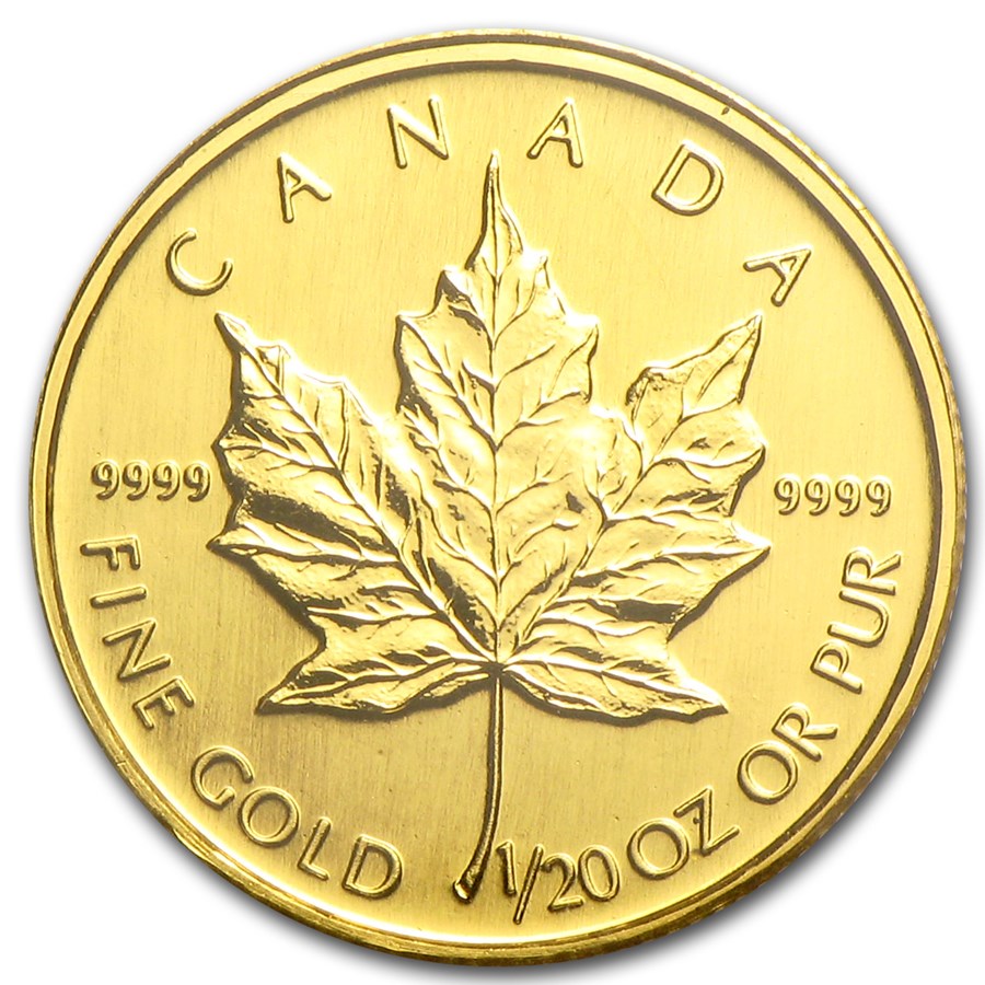 1996 Canada 1/20 oz Gold Maple Leaf BU