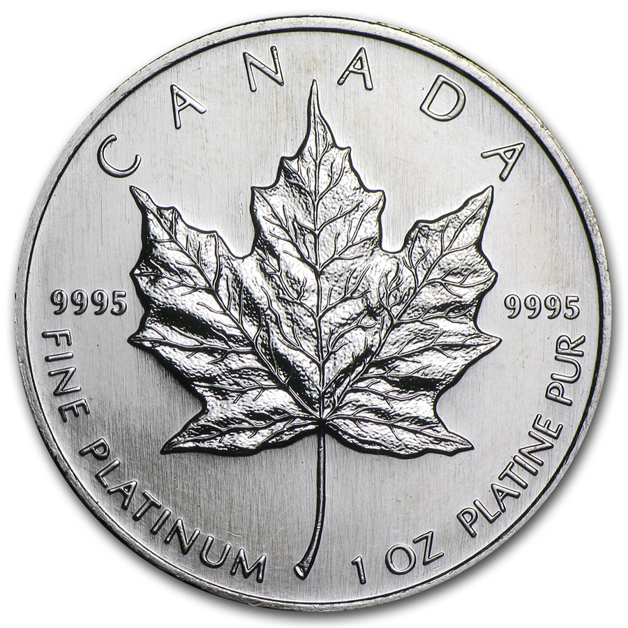 1996 Canada 1 oz Platinum Maple Leaf BU