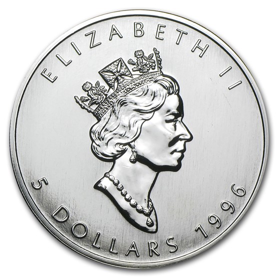 Buy 1996 Canadian 1 oz Silver Maple Leaf BU APMEX
