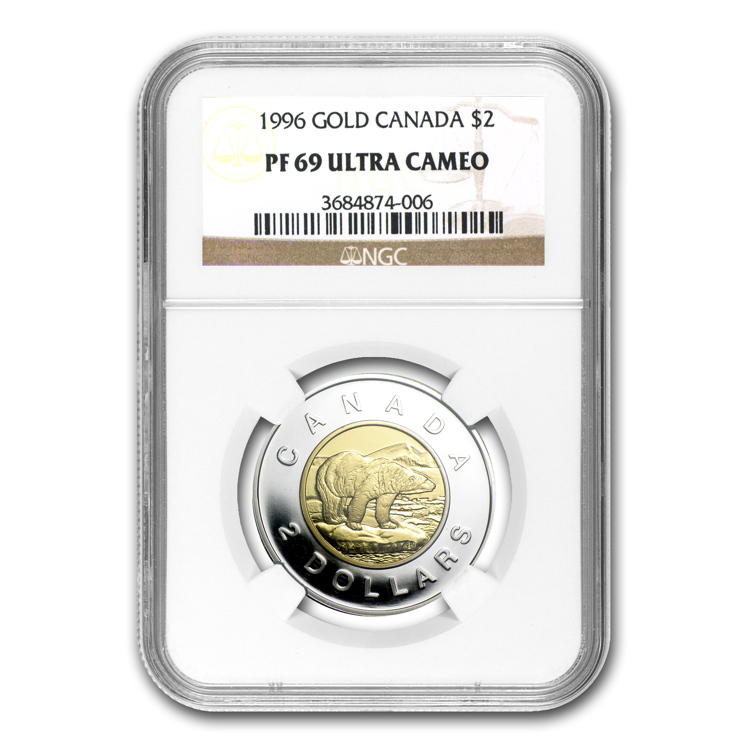 NGC MS65 2022 $2 カナダ ポーラーベア ブラック リング 020 NGC MS65 2022 $2 カナダ ポーラーベア ブラック リング 020の