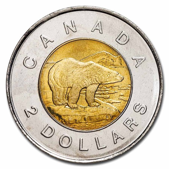 1996 Canada Bimetallic $2.00 Polar Bear BU 1996 Canada Bimetallic $2.00 Polar Bear BU