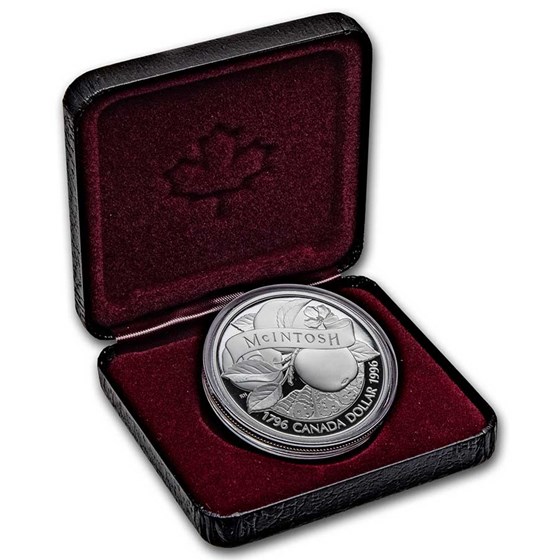1996 Canada Silver Dollar Proof (McIntosh Apple w/OGP) 1996 Canada Silver Dollar Proof (McIntosh Apple w/OGP)