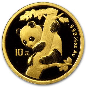 1996 China 1/10 oz Gold Panda BU (Not Sealed) 1996 China 1/10 oz Gold Panda BU (Not Sealed)