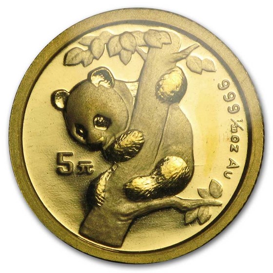 1996 China 1/20 oz Gold Panda Small Date BU (Sealed) 1996 China 1/20 oz Gold Panda Small Date BU (Sealed)