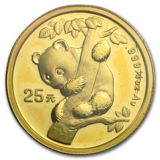 1996 China 1/4 oz Gold Panda Small Date BU (Sealed) 1996 China 1/4 oz Gold Panda Small Date BU (Sealed)