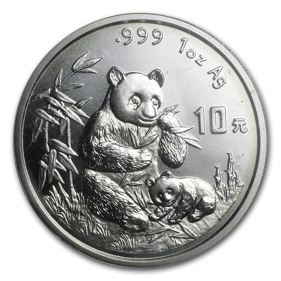 1996 China 1 oz Silver Panda Large Date BU (Sealed) 1996 China 1 oz Silver Panda Large Date BU (Sealed)