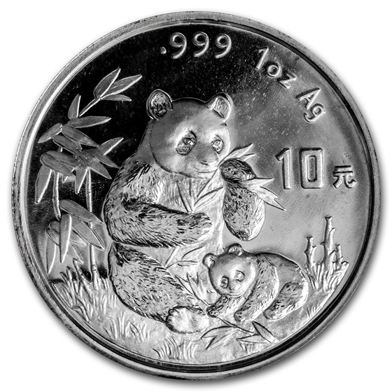 1996 China 1 oz Silver Panda Small Date BU (Sealed) 1996 China 1 oz Silver Panda Small Date BU (Sealed)