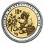 1996 China 3-Coin Bimetallic Panda Proof Set (Damaged Box)