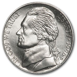 1996-D Jefferson Nickel BU