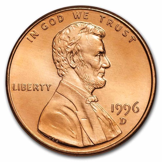 1996-D Lincoln Cent BU (Red) 1996-D Lincoln Cent BU (Red)
