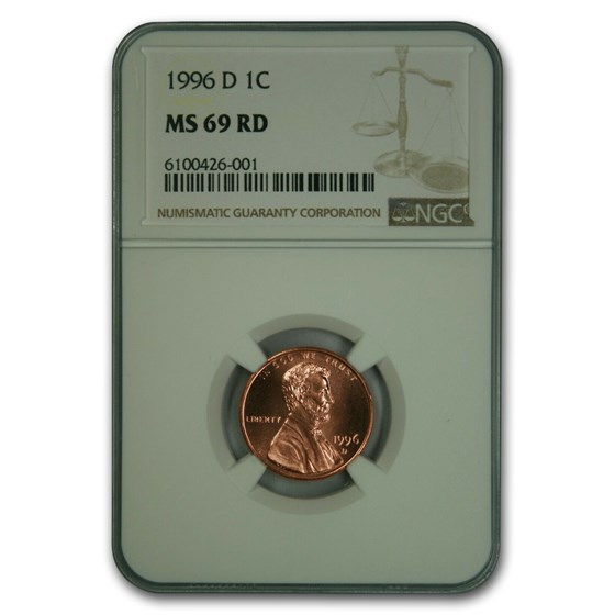 1996-D Lincoln Cent MS-69 NGC (Red) 1996-D Lincoln Cent MS-69 NGC (Red)
