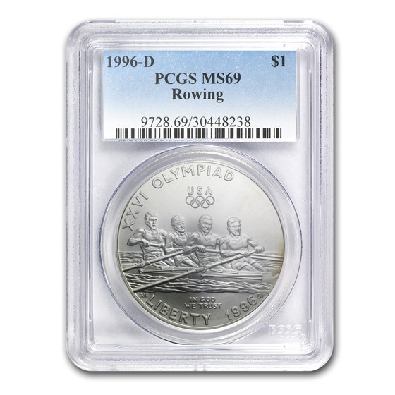 1996-D Olympic Rowing $1 Silver Commem MS-69 PCGS
