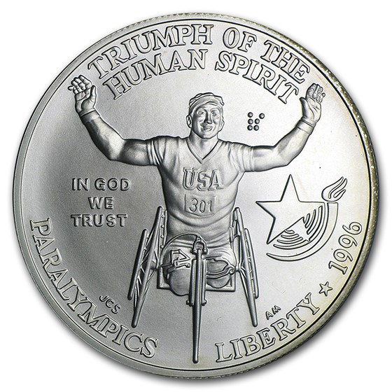 1996-D Paralympic $1 Silver Commem BU (Capsule Only) 1996-D Paralympic $1 Silver Commem BU (Capsule Only)