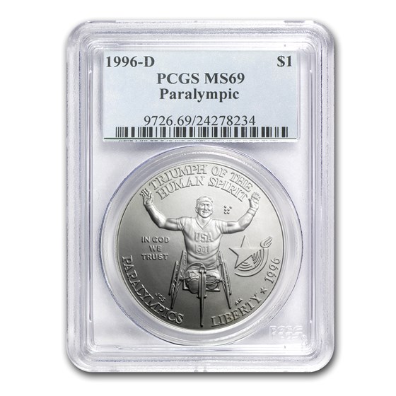 1996-D Paralympic $1 Silver Commem MS-69 PCGS 1996-D Paralympic $1 Silver Commem MS-69 PCGS