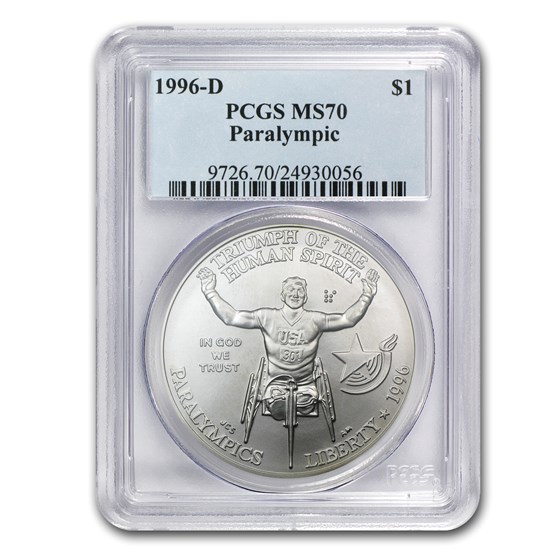 1996-D Paralympic $1 Silver Commem MS-70 PCGS 1996-D Paralympic $1 Silver Commem MS-70 PCGS