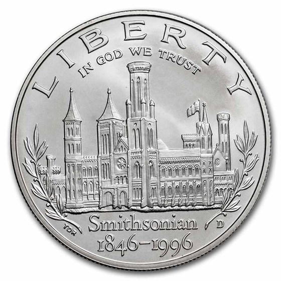1996-D Smithsonian $1 Silver Commem BU (Capsule Only) 1996-D Smithsonian $1 Silver Commem BU (Capsule Only)