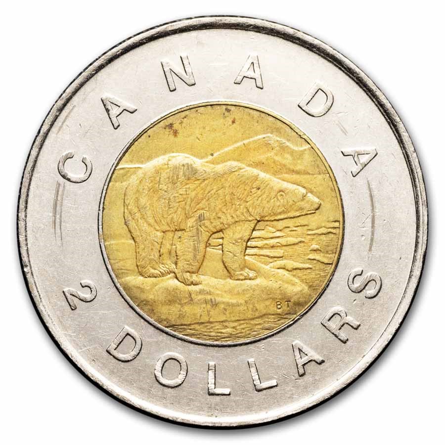 1996-Date Canada Bimetallic $2.00 Avg Circ
