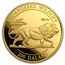 1996 Gambia Proof 1 oz Gold 200 Dalasis Endangered Wildlife Lion