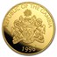 1996 Gambia Proof 1 oz Gold 200 Dalasis Endangered Wildlife Lion