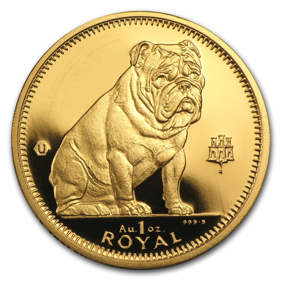 Buy 1996 Gibraltar 1 oz Gold Royal Bulldog BU | APMEX