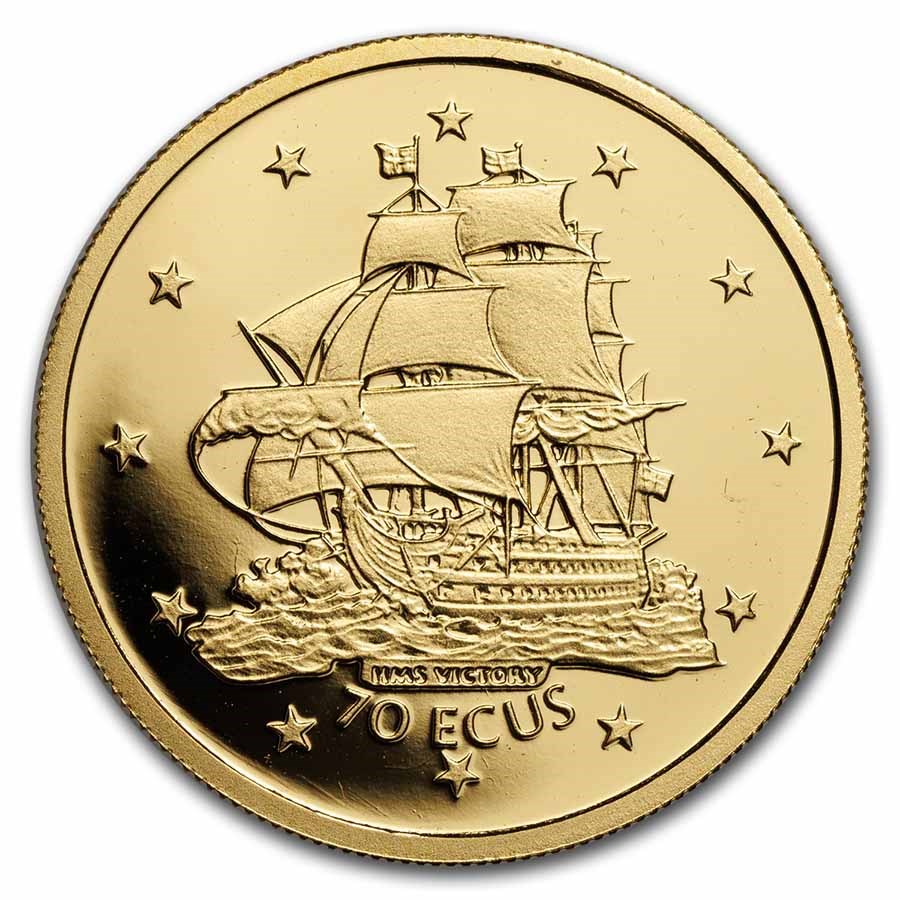 Buy 1996 Gibraltar Proof Gold 1/5 oz 70 ECUS (HMS Victory) APMEX