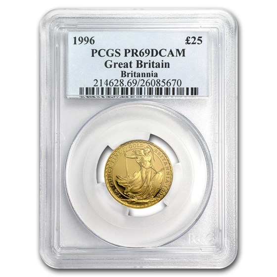 1996 Great Britain 1/4 oz Proof Gold Britannia PR-69 PCGS 1996 Great Britain 1/4 oz Proof Gold Britannia PR-69 PCGS
