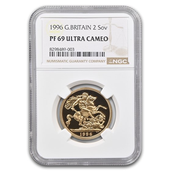 1996 Great Britain Gold 2 Sovereign Elizabeth II PF-69 UCAM NGC